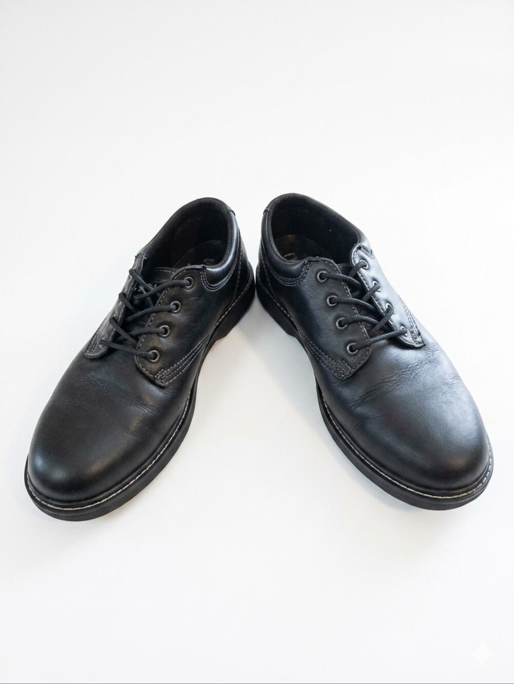 Dr Martens Low Oxford Industrial Black Leather Alloy Steel Toe Work Shoe M11-W12